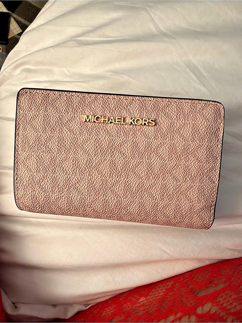 Michael Kors Jet Set Travel Medium Bifold Zip Coin Wallet Zip Wallet Pink
